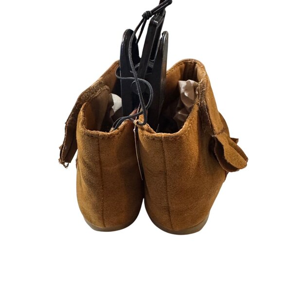 Garanimals Infant Boot Size 6 Brown Suede Ankle Boots‎ With Ruffle Detail - Picture 4 of 6